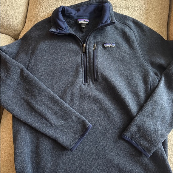 Patagonia Dark Blue Quarter-Zip Fleece - Picture 2 of 4